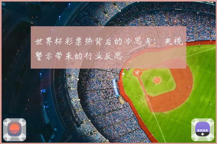 世界杯彩票热背后的冷思考:央视警示带来的行业反思